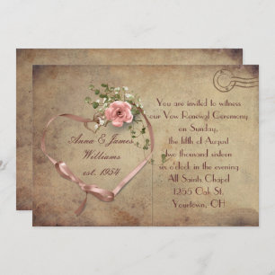 Vintage Wedding Briefkaart