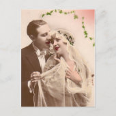 Vintage Wedding Briefkaart (Voorkant)