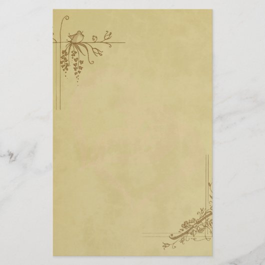 Vintage Wedding Briefpapier (Voorkant)