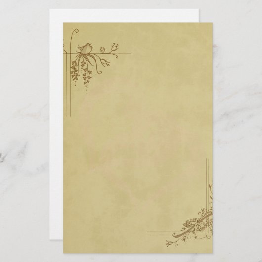 Vintage Wedding Briefpapier (Voorkant / Achterkant)