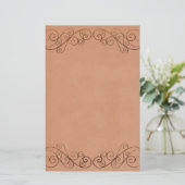 Vintage Wedding Briefpapier (Staand voorkant)