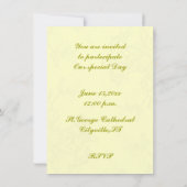 Vintage Wedding Cake Kaart (Achterkant)