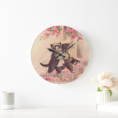 Vintage Wedding Cats Bride and Groom Grote Klok (Huis)