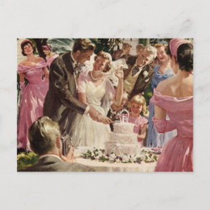 Vintage Wedding Ceremony Briefkaart