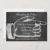 Vintage Wedding Ceremony Chalk Kaart (Achterkant)