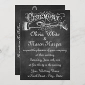 Vintage Wedding Ceremony Chalk Kaart (Voorkant / Achterkant)