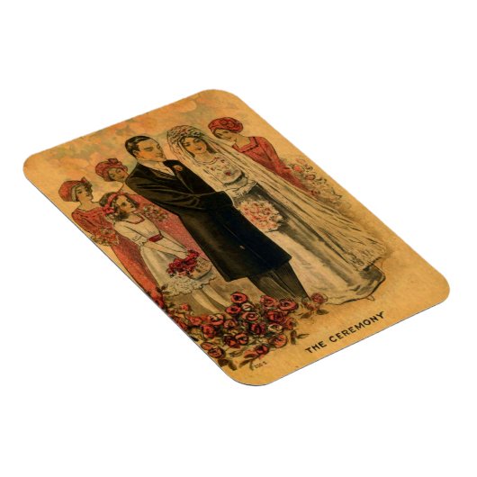 Vintage Wedding Ceremony Magneet (Rechterzijde)