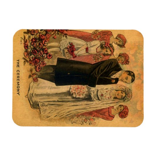 Vintage Wedding Ceremony Magneet (Horizontaal)