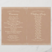 Vintage Wedding Ceremony Program (Voorkant)