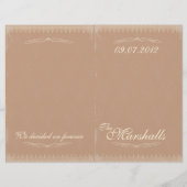 Vintage Wedding Ceremony Program (Achterkant)