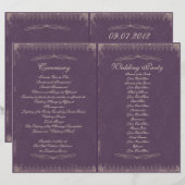 Vintage Wedding Ceremony Program (Voorkant / Achterkant)