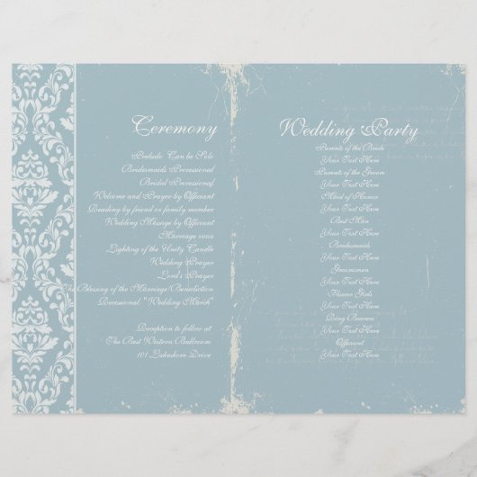 Vintage Wedding Ceremony Program (Voorkant)