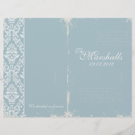 Vintage Wedding Ceremony Program (Achterkant)