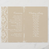 Vintage Wedding Ceremony Program (Voorkant)