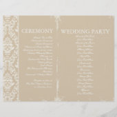Vintage Wedding Ceremony Program Personalized (Voorkant)