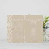 Vintage Wedding Ceremony Program Personalized (Staand voorkant)