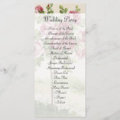 Vintage Wedding Ceremony Program Programmakaart (Achterkant)