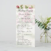 Vintage Wedding Ceremony Program Programmakaart (Staand voorkant)