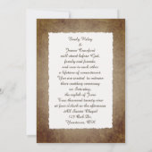 Vintage Wedding Certificate Invitation Kaart (Achterkant)