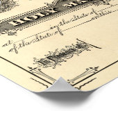 Vintage Wedding Certificate Poster (Hoek)