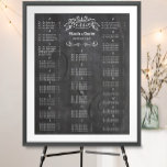 Vintage Wedding Chalkboard Guest Seating Chart Poster<br><div class="desc">Als u een optioneel lijst toevoegt aan een karretje, ziet u tekenopties. Chalkboard Modern Mr. en Mrs Chalkboard Wedding Charts Sweet and sassy chalkboard bruiloft Seating Charts. Door het volume van verzoeken die ik ontvang, ben ik niet beschikbaar voor de raadplegingen van het douaneontwerp, maar Zazzle heeft een prachtig team...</div>