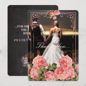 Vintage Wedding Chalkboard - Hartelijk dank Bedankkaart (Voorkant / Achterkant)