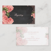 Vintage Wedding Chalkboard - Registry Kaart (Voorkant / Achterkant)