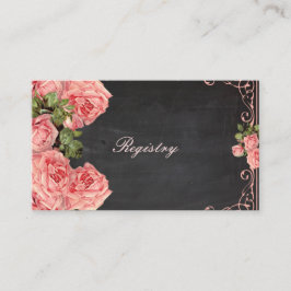 Vintage Wedding Chalkboard - Registry Kaart