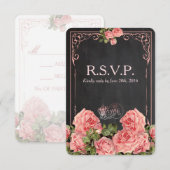 Vintage Wedding Chalkboard - Reply Kaart (Voorkant / Achterkant)