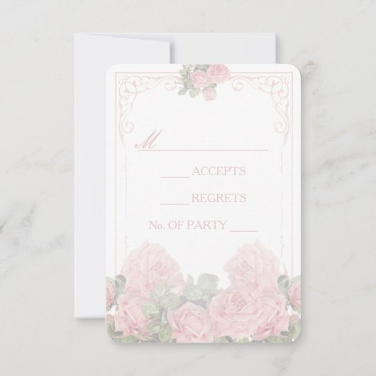 Vintage Wedding Chalkboard - Reply Kaart (Achterkant)