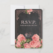 Vintage Wedding Chalkboard - Reply Kaart (Voorkant)