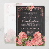 Vintage Wedding Chalkboard - Uitnodiging tot Verlo (Voorkant / Achterkant)