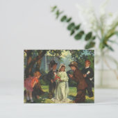 Vintage Wedding, Children Pretend Bride en Groom Briefkaart (Staand voorkant)