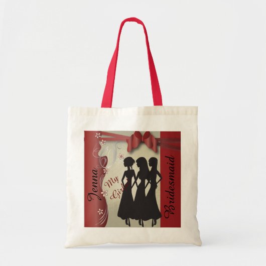 Vintage Wedding Classy Design | Garnet Red Tote Bag (Voorkant)