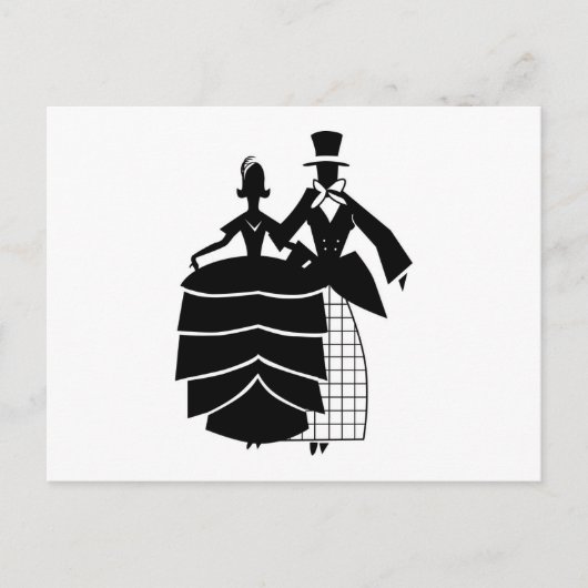 VIntage Wedding Couple Briefkaart (Voorkant)