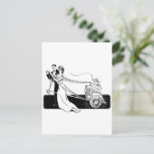 Vintage Wedding Couple Briefkaart (Staand voorkant)
