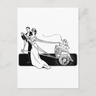 Vintage Wedding Couple Briefkaart