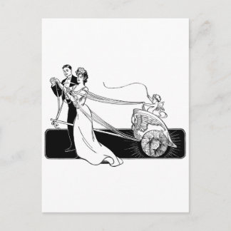 Vintage Wedding Couple Briefkaart