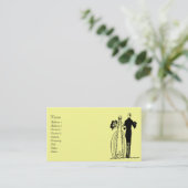 Vintage Wedding Couple Visitekaartje (Staand voorkant)