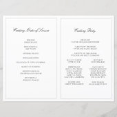 Vintage Wedding Crest Gevouwen Trouwprogramma (Achterkant)