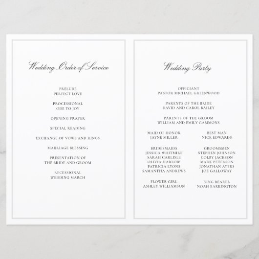 Vintage Wedding Crest Gevouwen Trouwprogramma (Achterkant)