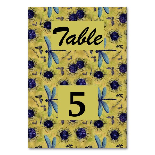 Vintage Wedding Dandelion en Dragonfly ThMED Kaart (Voorkant)