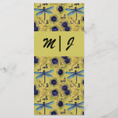 Vintage Wedding Dandelion en Dragonfly ThMED Menu (Achterkant)