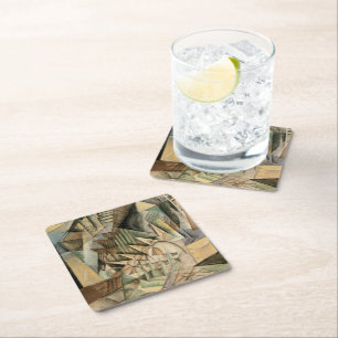 Vintage Wedding, Earth Tones Colors, Cubism Art Kartonnen Onderzetters