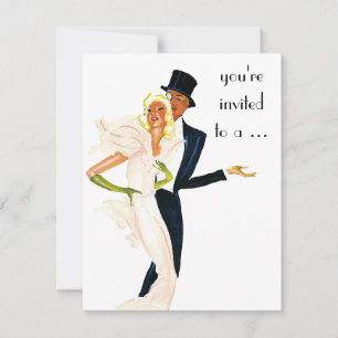 Vintage Wedding Engagement Party Kaart