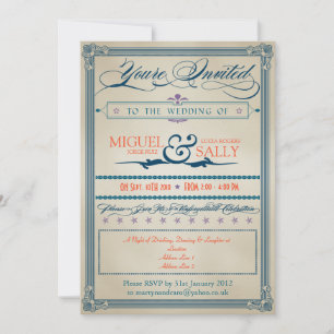 Vintage Wedding Evening-Only Kaart