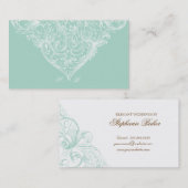 Vintage Wedding Event Planner Spring Green Visitekaartje (Voorkant / Achterkant)