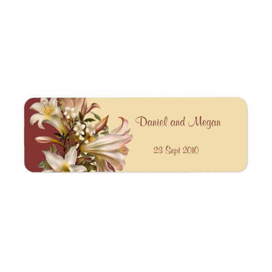 Vintage Wedding Favor Label (Voorkant)