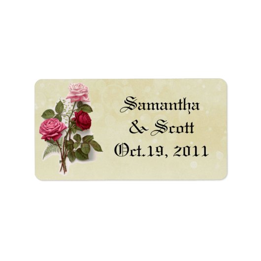Vintage Wedding Favor Labels (Voorkant)