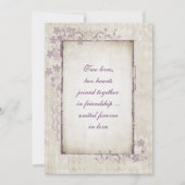 Vintage Wedding Floral Lijst Kaart (Voorkant)